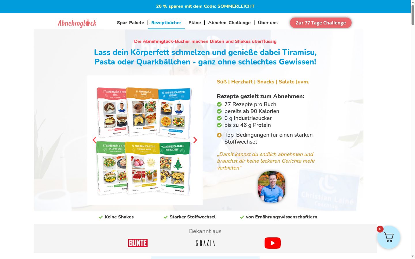 Screenshot des Einwilligungsbanners vor jeglicher Interaktion