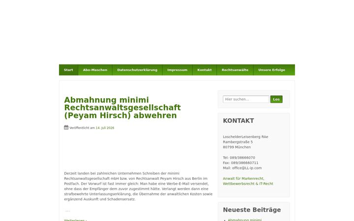 Screenshot of abofalle-anwalt.de