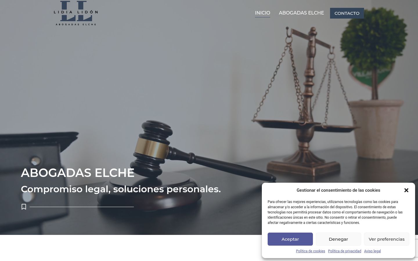 Captura de ecrã do banner de consentimento apresentado antes de qualquer interação