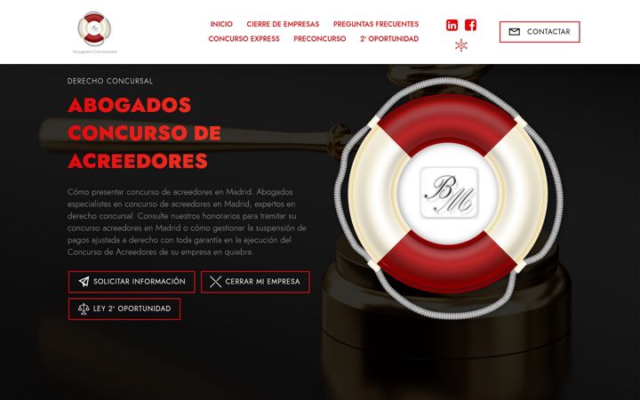 Zrzut ekranu abogadosconcursodeacreedores.es