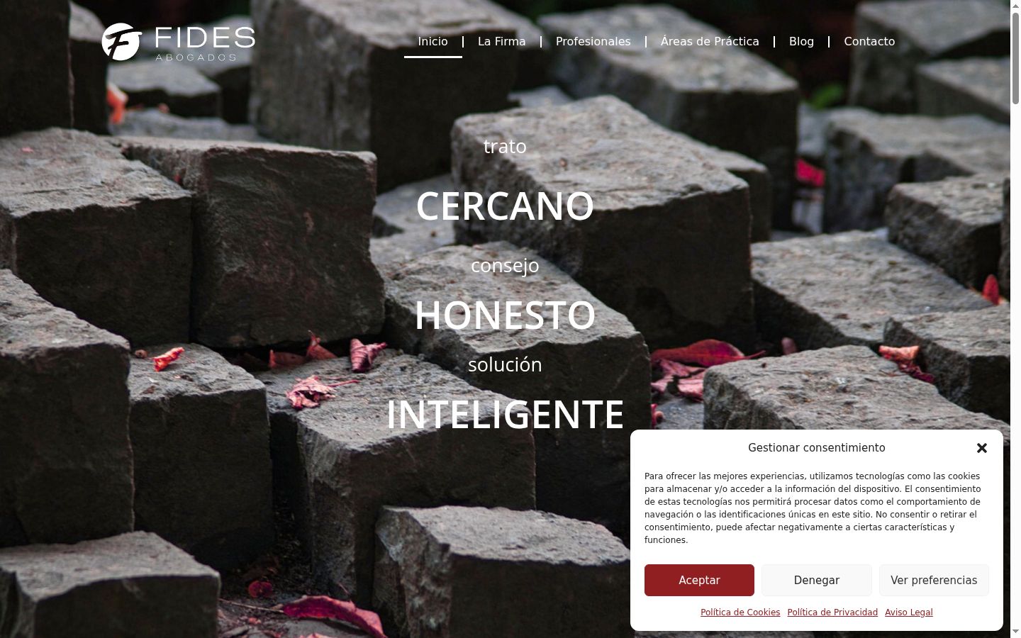 Screenshot of the consent banner shown before any interaction