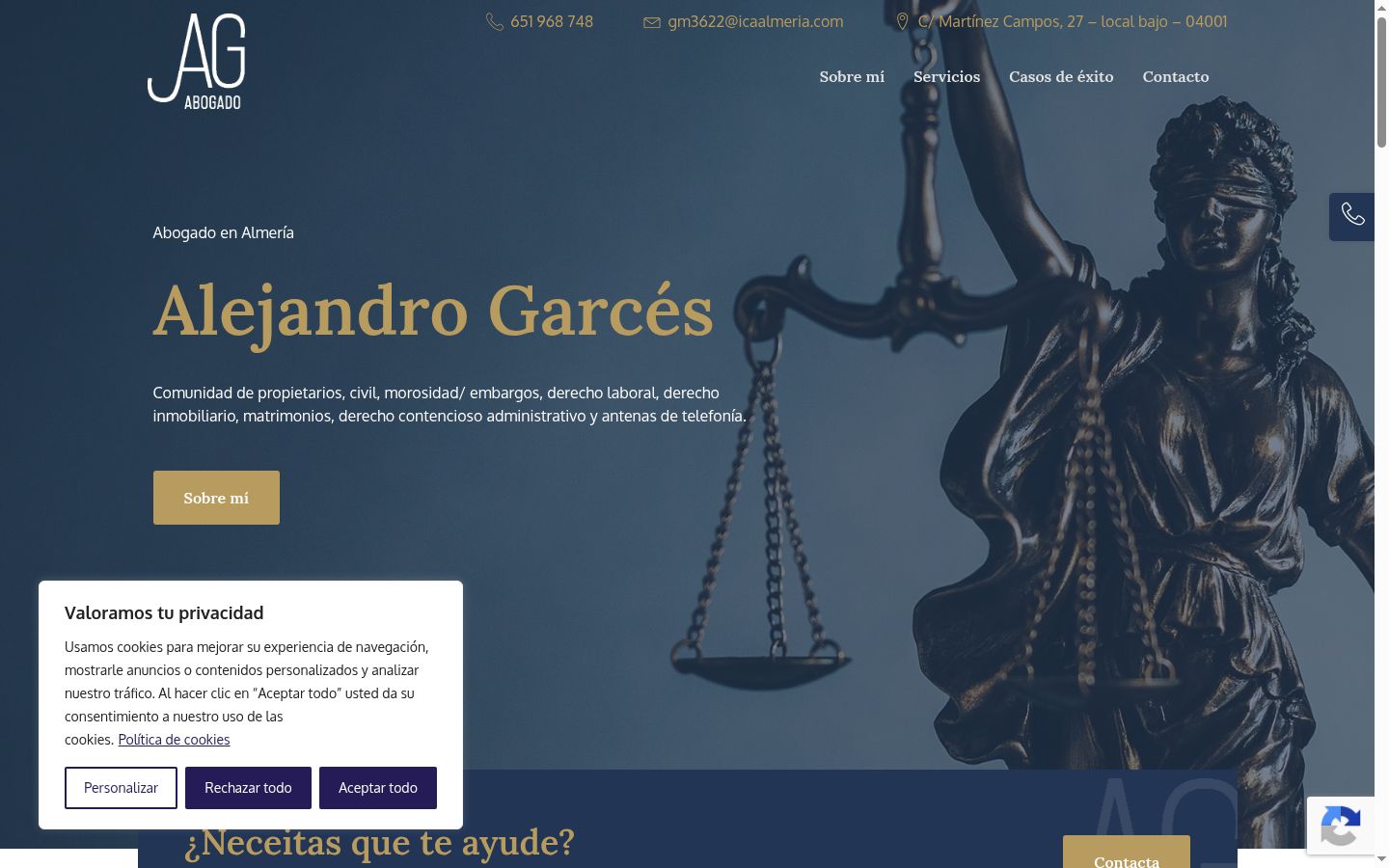 Screenshot of the consent banner shown before any interaction