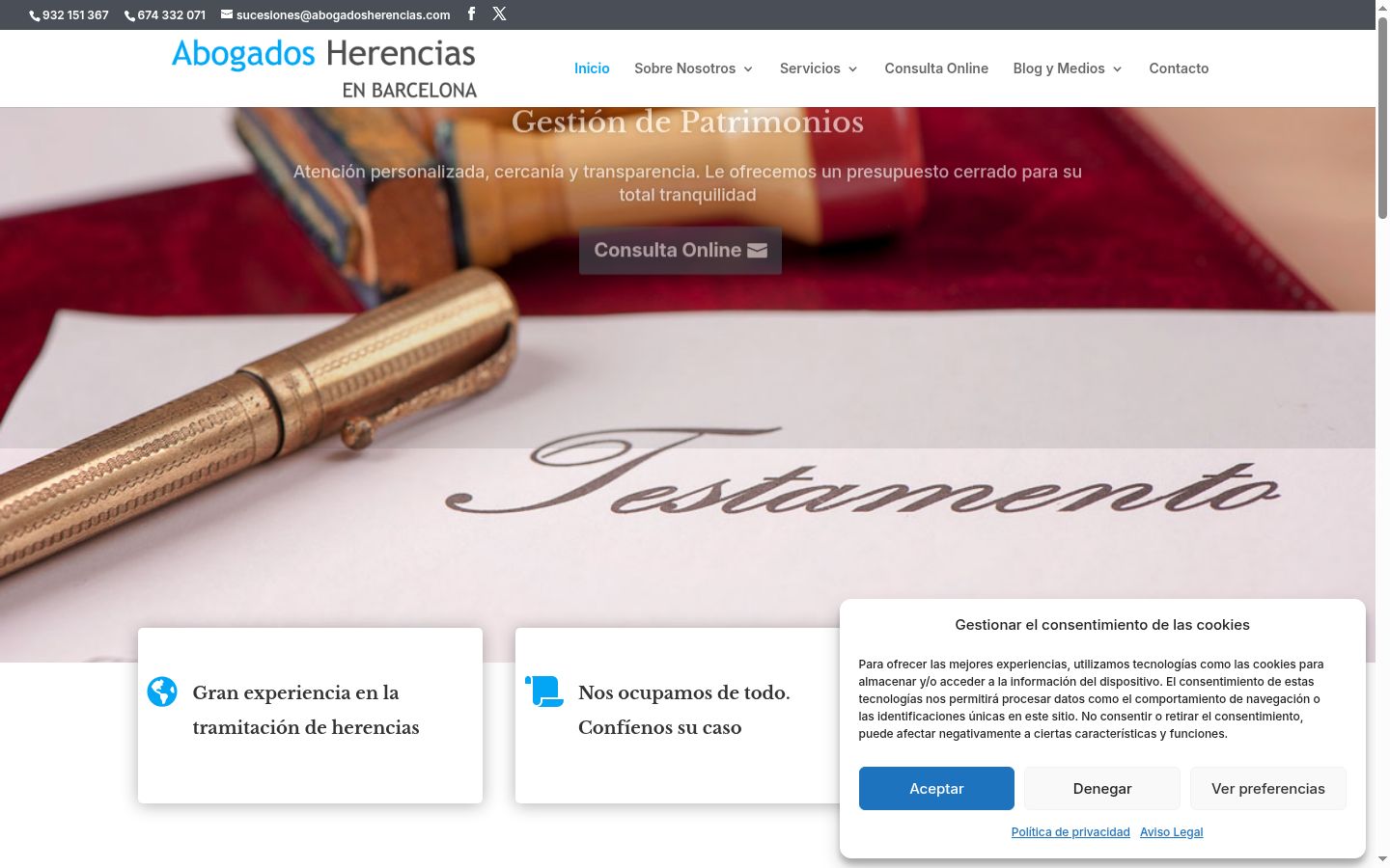 Screenshot of the consent banner shown before any interaction