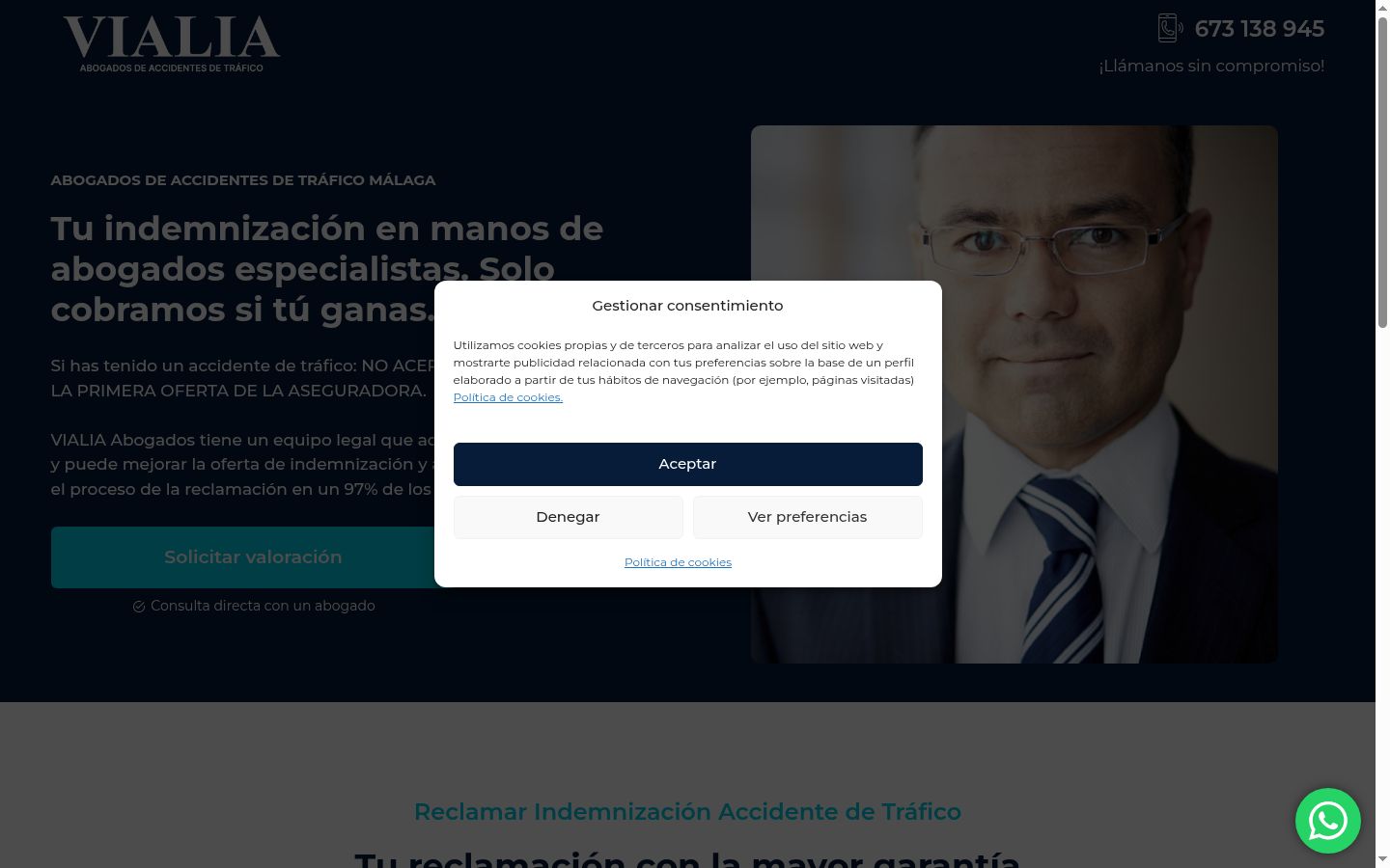 Screenshot tal-banner tal-kunsens muri qabel kwalunkwe interazzjoni