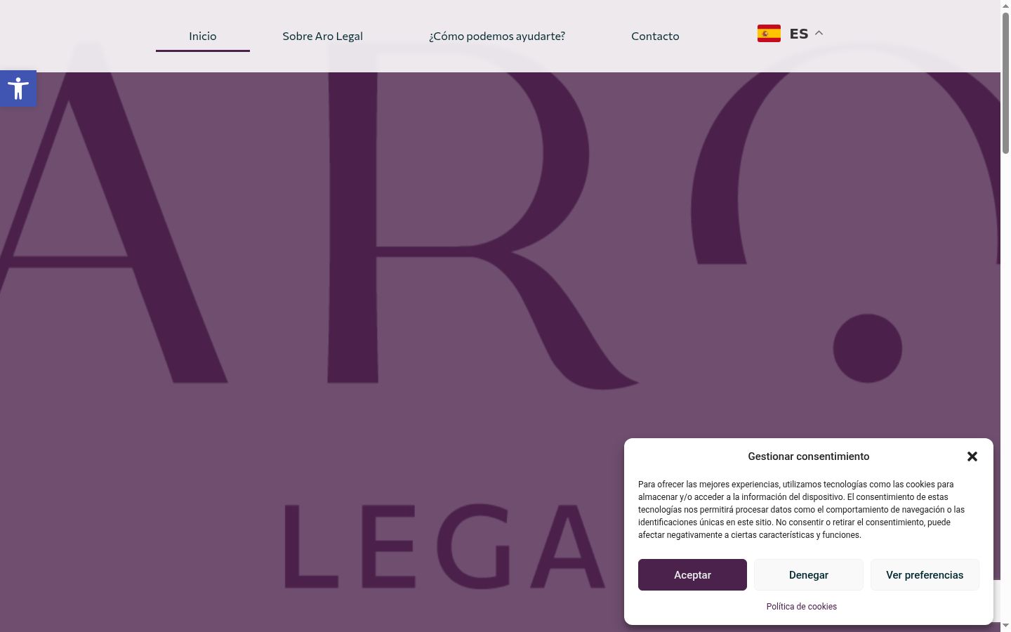 Screenshot tal-banner tal-kunsens muri qabel kwalunkwe interazzjoni