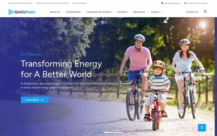 Screenshot of aboitizpower.com