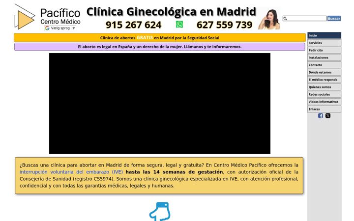 Screenshot of abortoenmadrid.es
