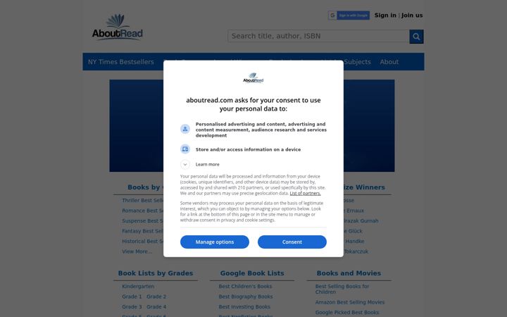 Screenshot of aboutread.com