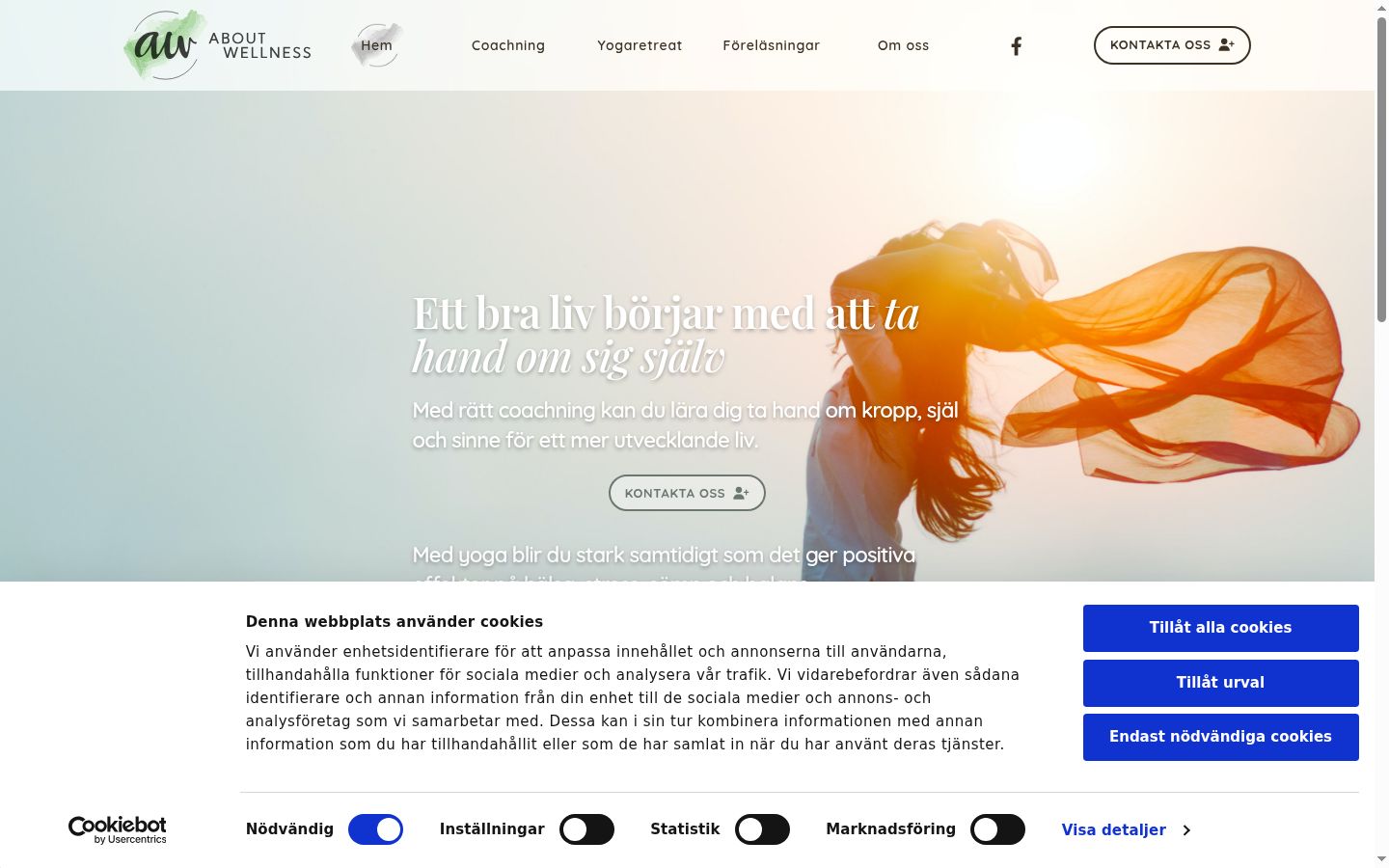 Screenshot tal-banner tal-kunsens muri qabel kwalunkwe interazzjoni
