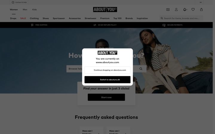 Screenshot of aboutyou.ie