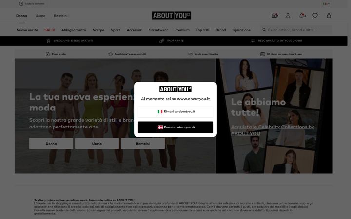 Screenshot of aboutyou.it