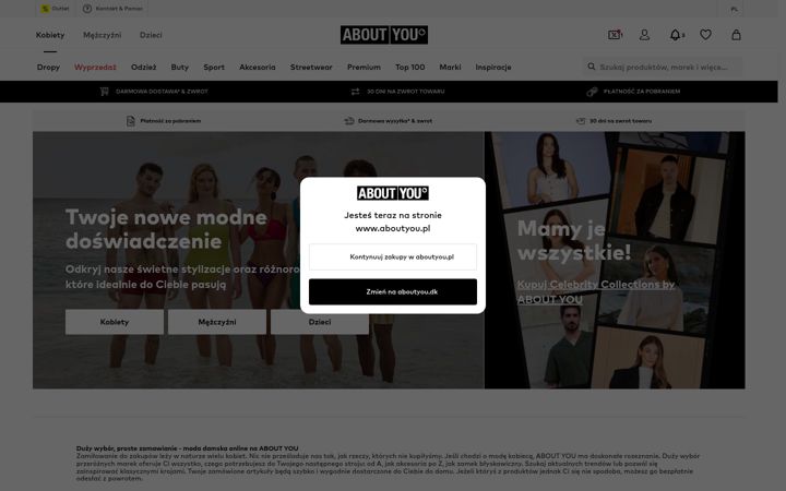 Screenshot of aboutyou.pl