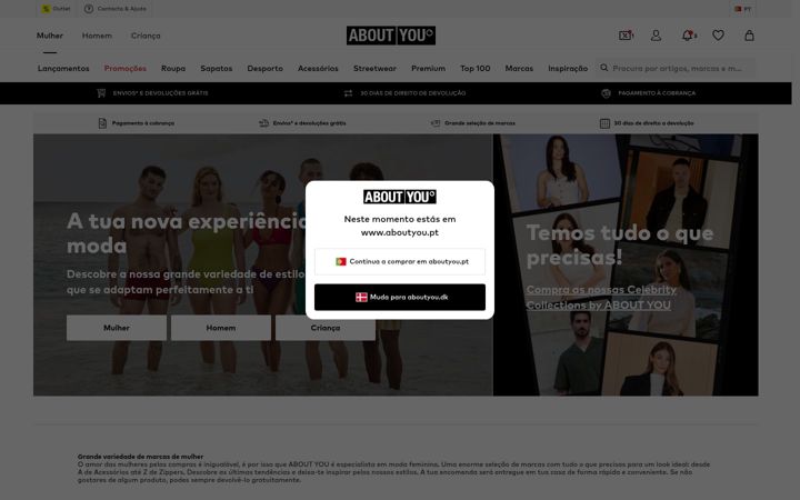 Screenshot of aboutyou.pt