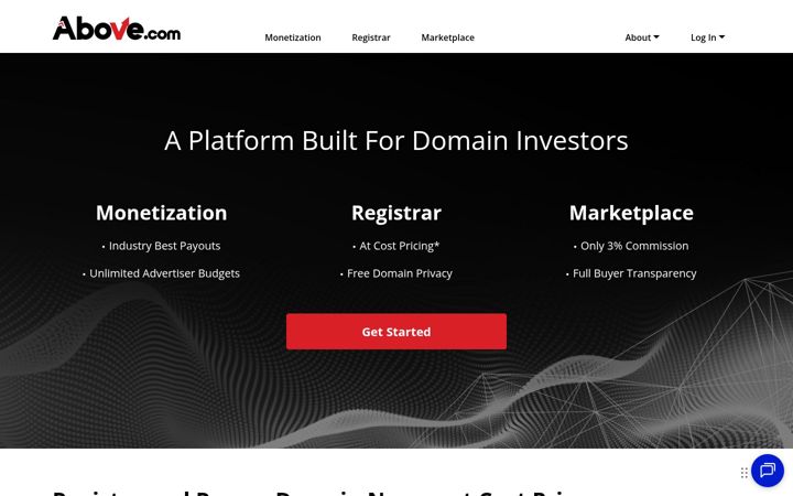 Snímek obrazovky above.com