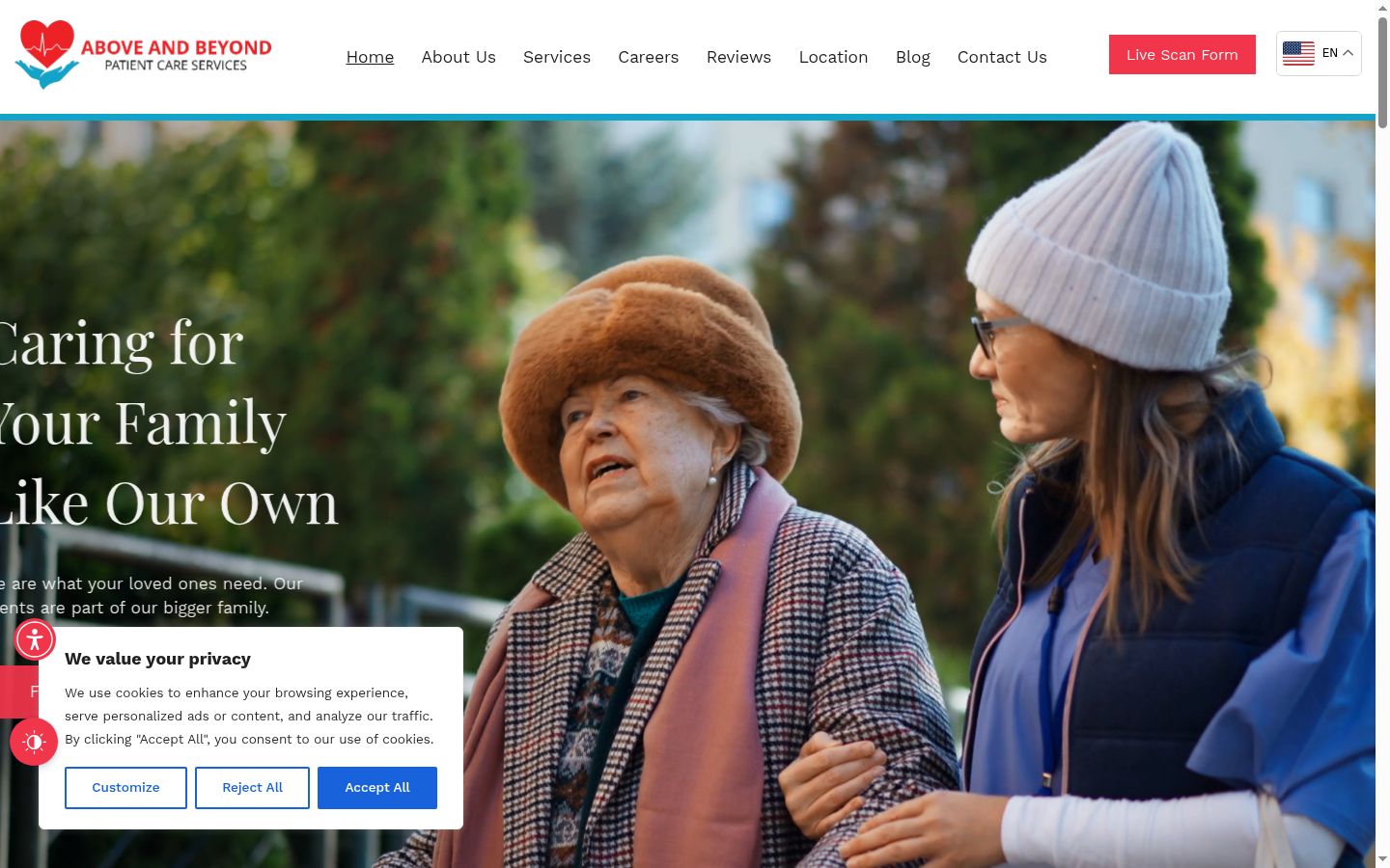 Sutikimo reklamjuostės, rodytos prieš bet kokią sąveiką, ekrano kopija
