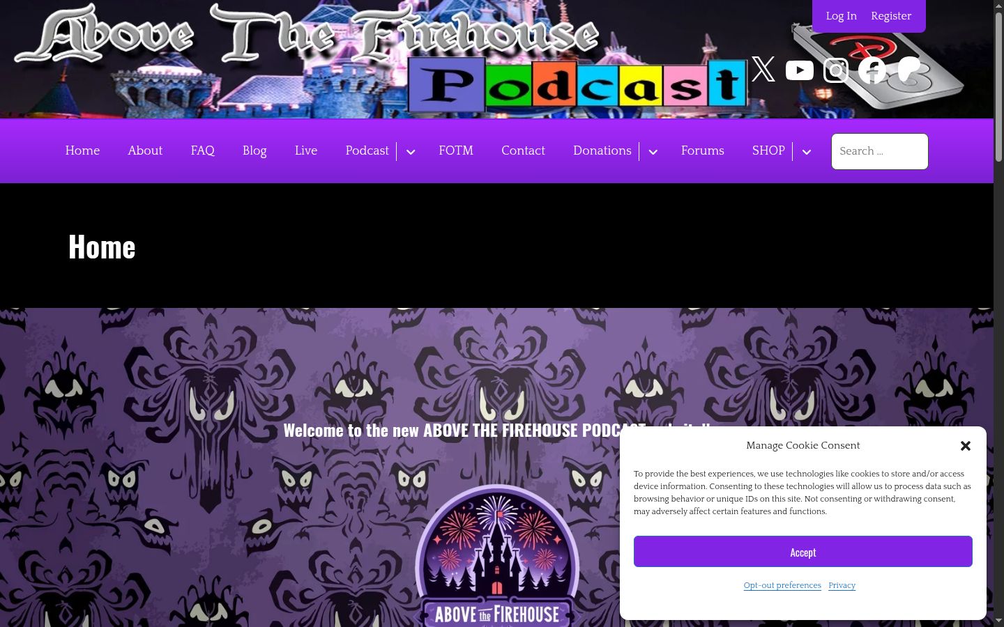 Captura de pantalla del banner de consentimiento mostrado antes de cualquier interacción