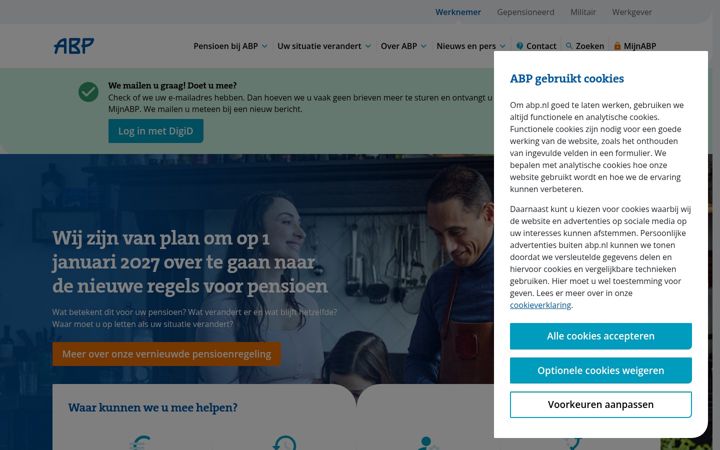 Screenshot of abp.nl