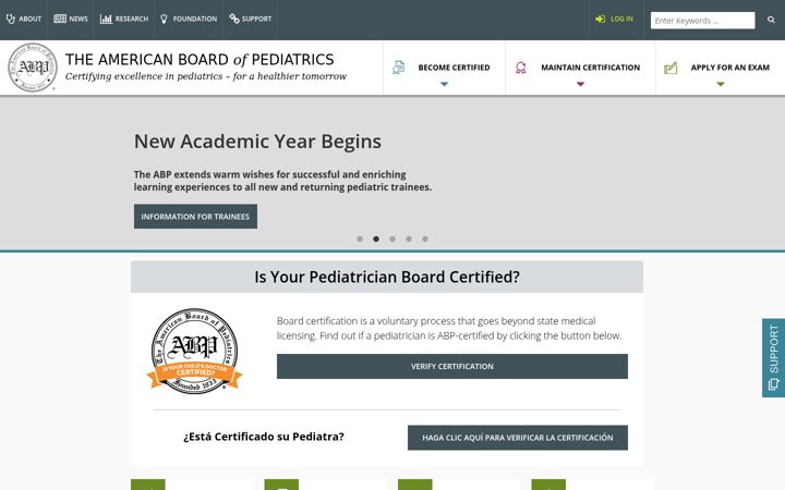 Screenshot of abp.org