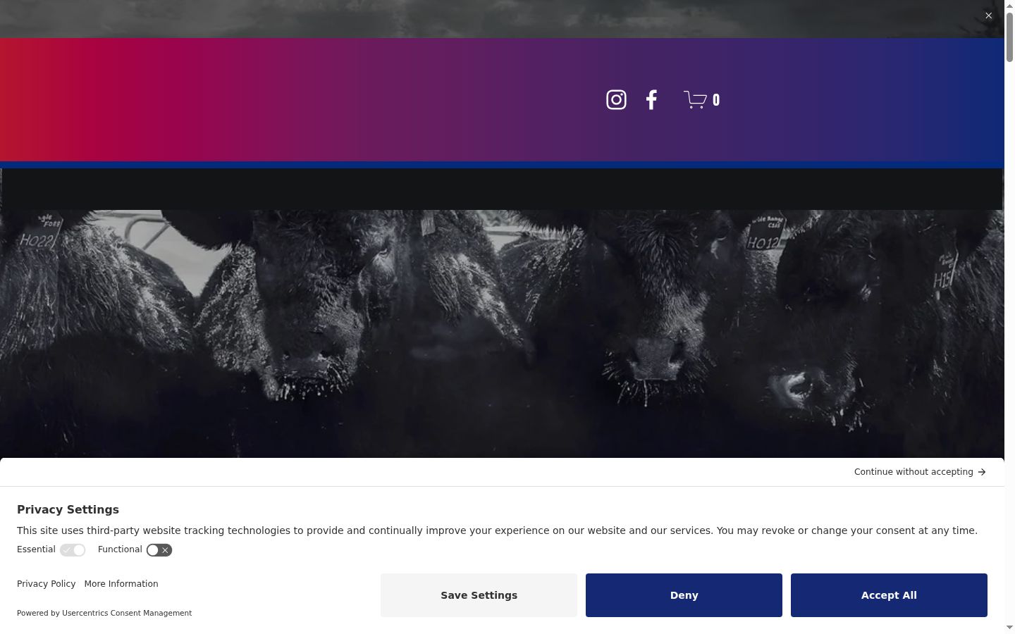 Screenshot του banner συγκατάθεσης που εμφανίστηκε πριν από οποιαδήποτε αλληλεπίδραση