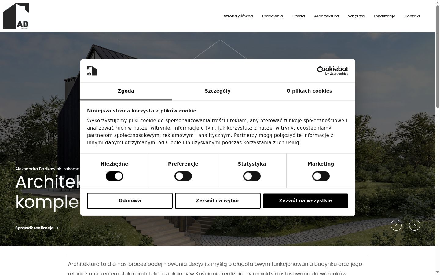 Screenshot tal-banner tal-kunsens muri qabel kwalunkwe interazzjoni