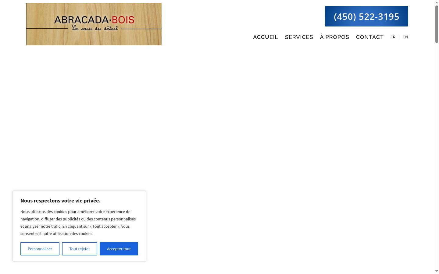 Screenshot of the consent banner shown before any interaction