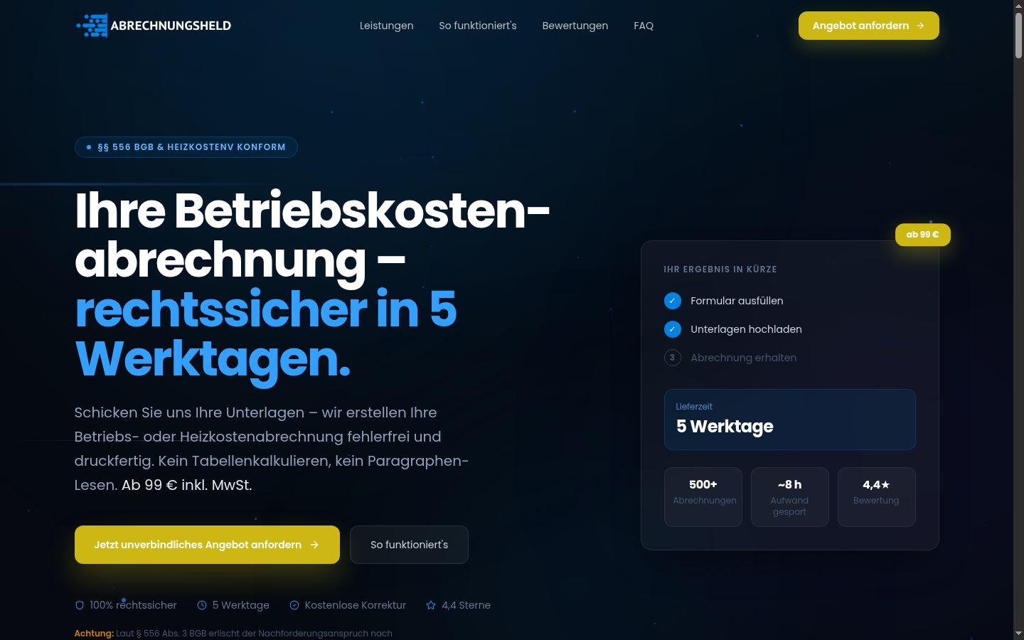 Screenshot des Einwilligungsbanners vor jeglicher Interaktion