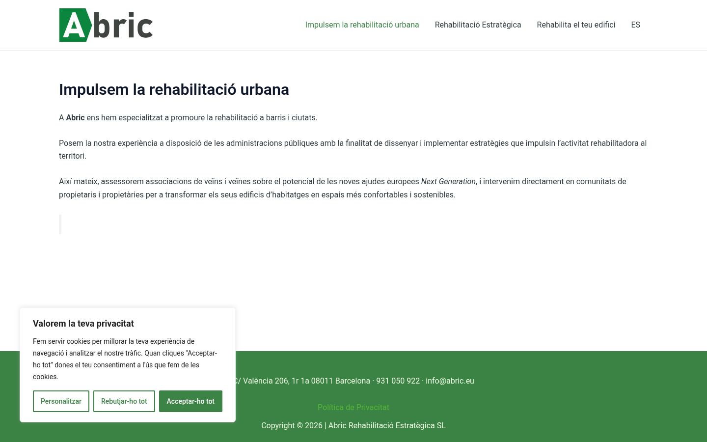 Screenshot tal-banner tal-kunsens muri qabel kwalunkwe interazzjoni