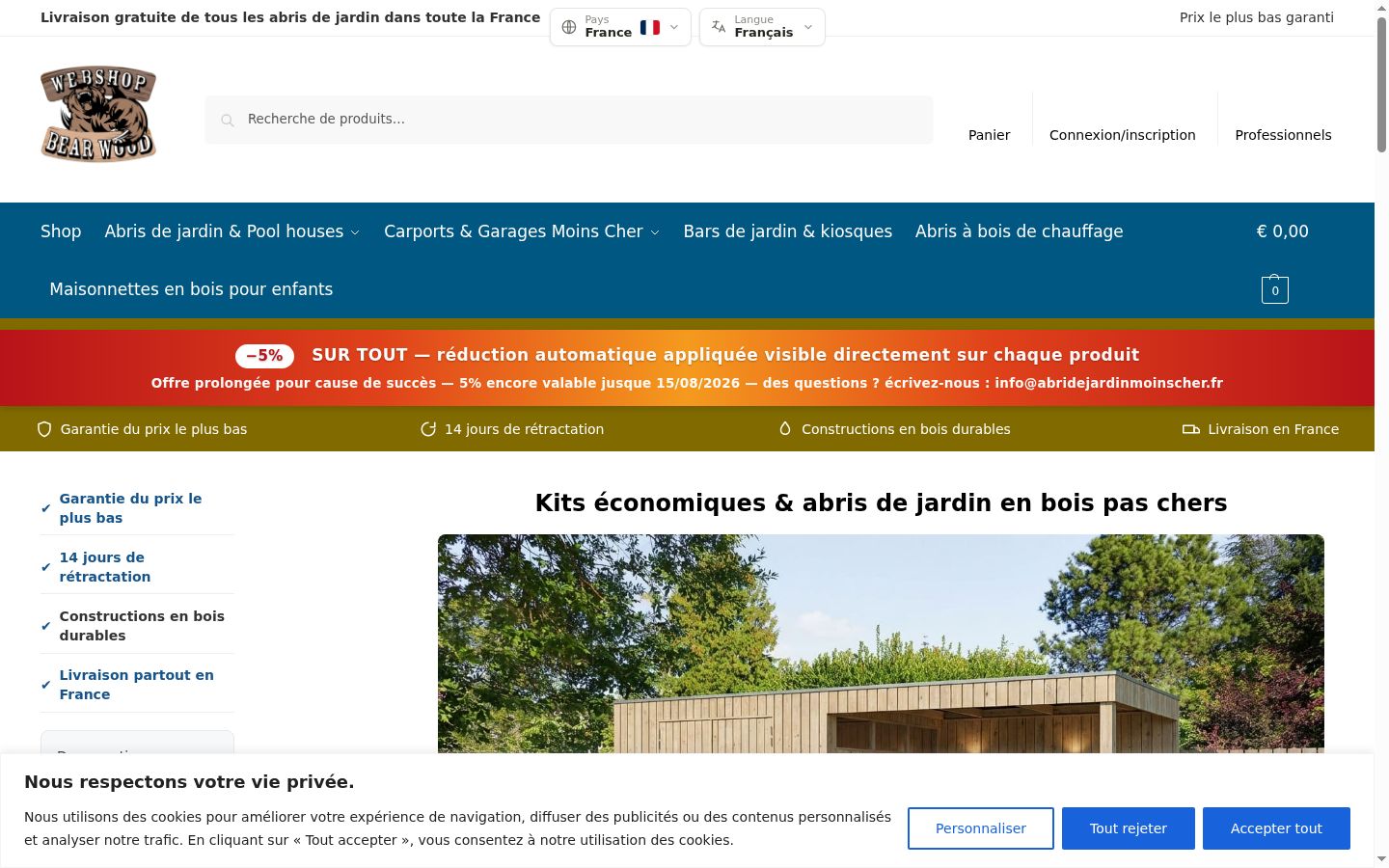 Skärmbild av samtyckesbannern som visades före någon interaktion