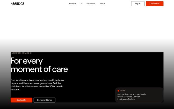 Screenshot of abridge.com