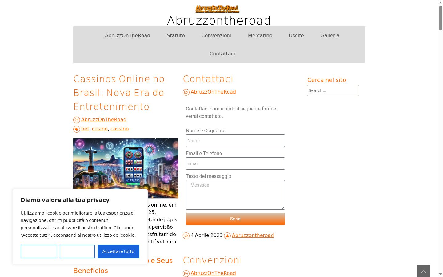 Captura de pantalla del banner de consentimiento mostrado antes de cualquier interacción