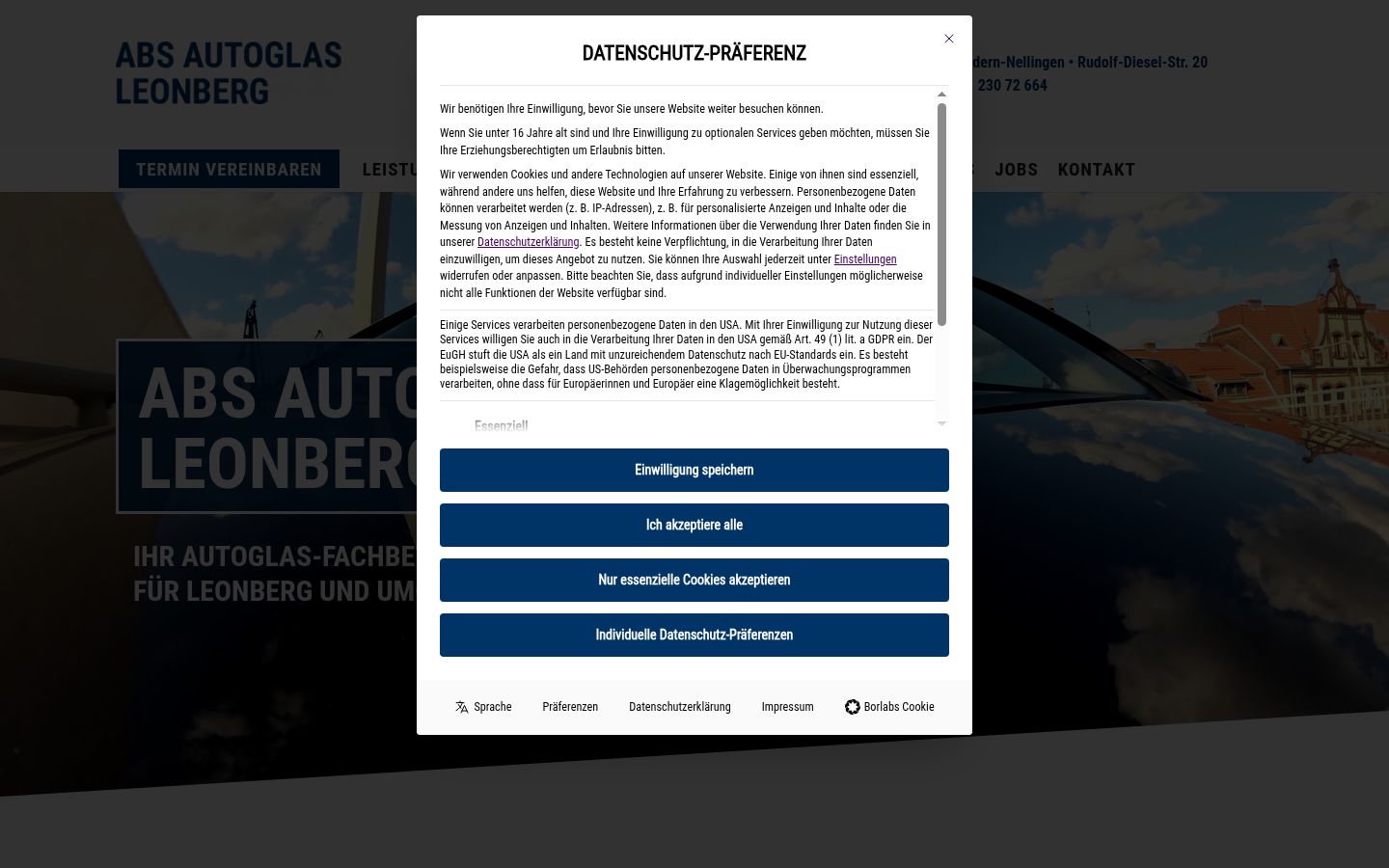 Sutikimo reklamjuostės, rodytos prieš bet kokią sąveiką, ekrano kopija
