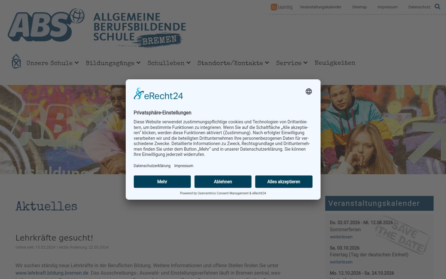Screenshot tal-banner tal-kunsens muri qabel kwalunkwe interazzjoni