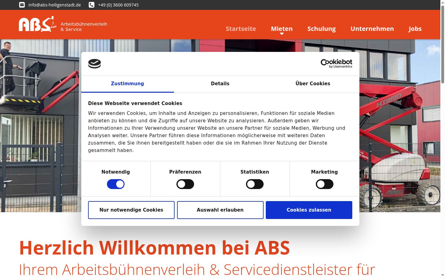 Screenshot tal-banner tal-kunsens muri qabel kwalunkwe interazzjoni