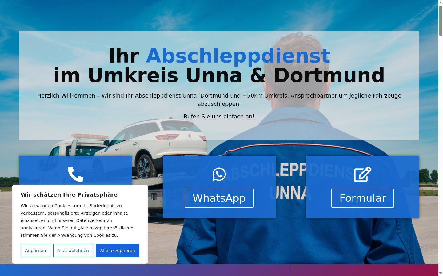 Screenshot van de toestemmingsbanner zoals getoond vóór enige interactie