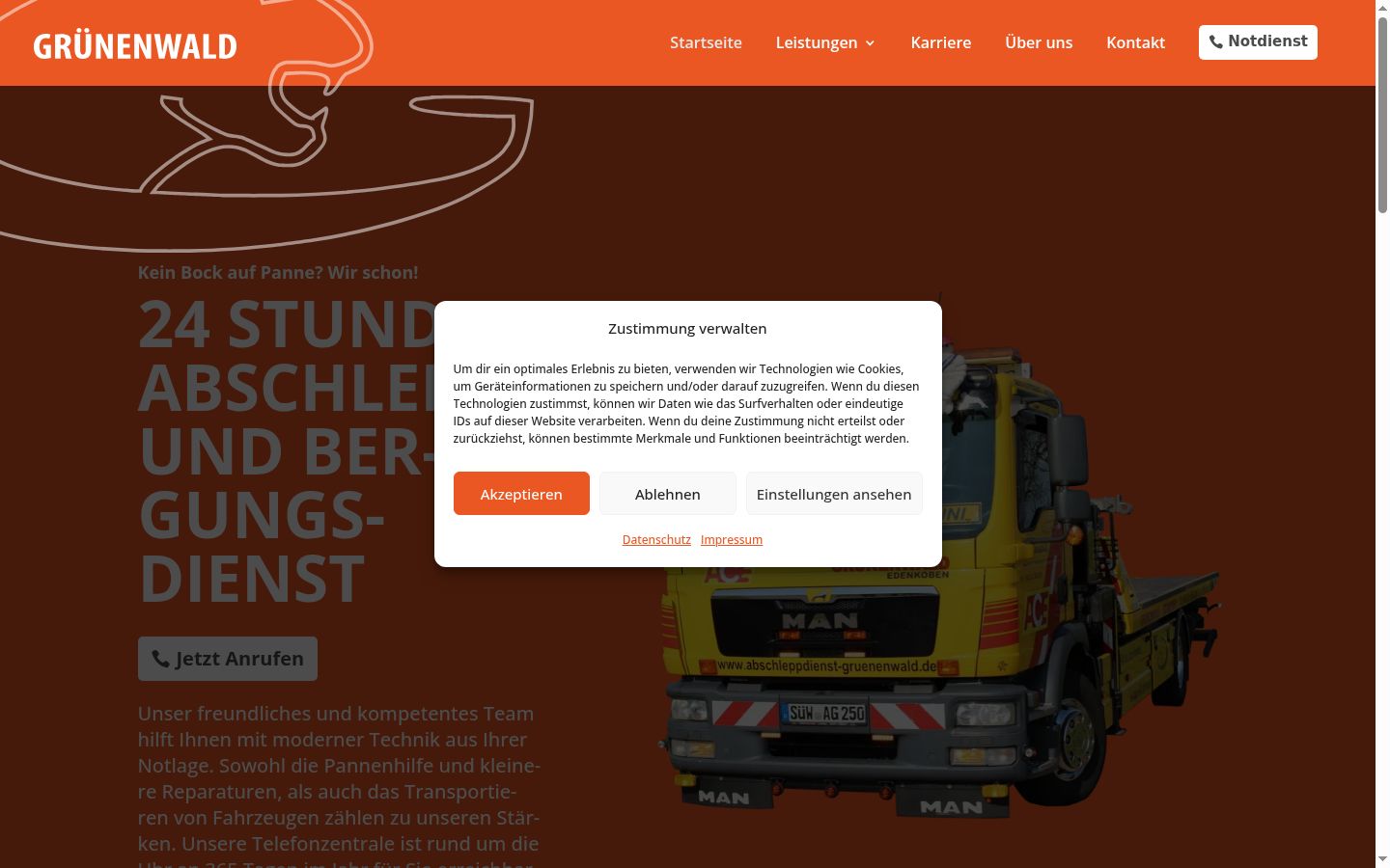Screenshot tal-banner tal-kunsens muri qabel kwalunkwe interazzjoni