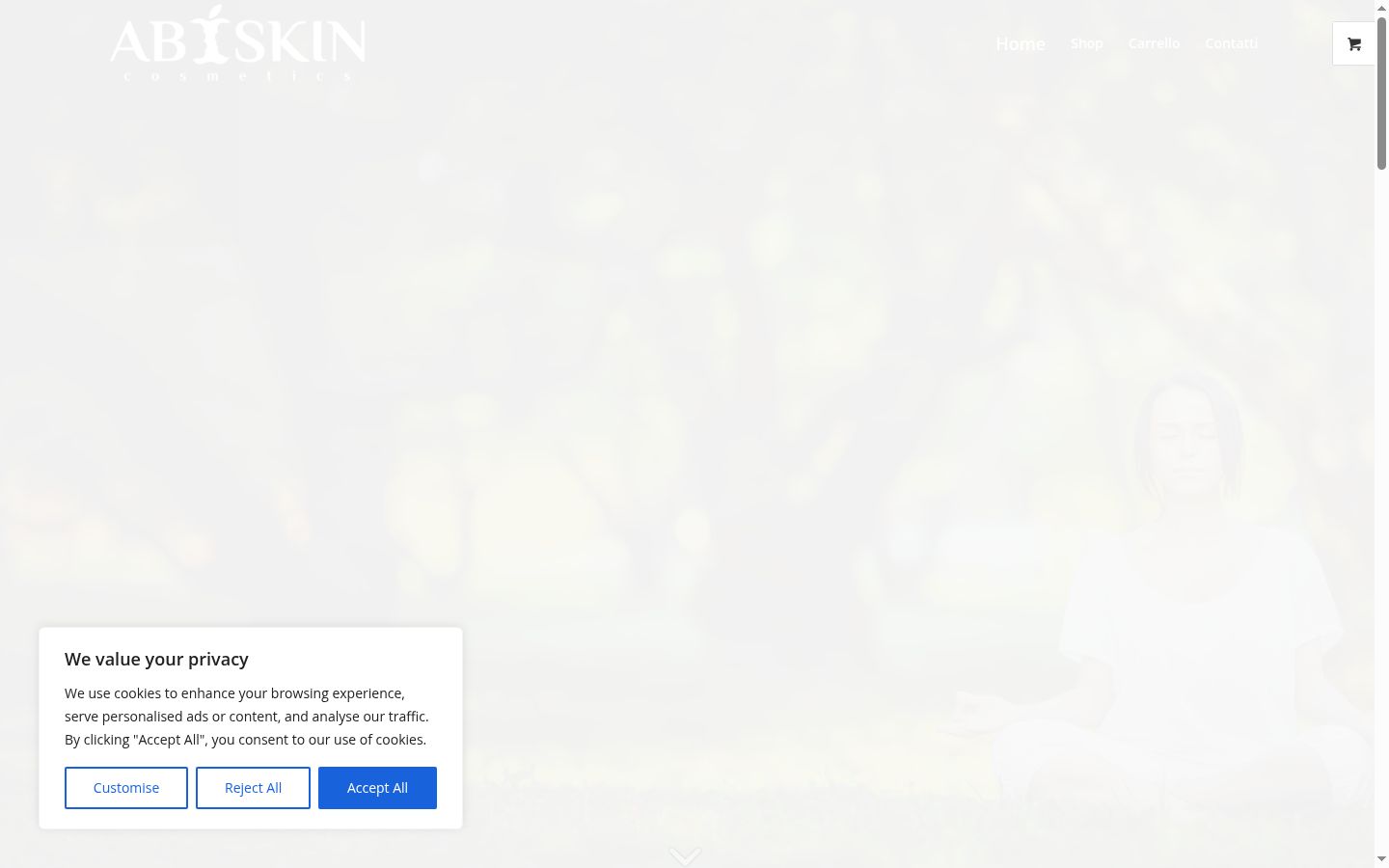 Screenshot του banner συγκατάθεσης που εμφανίστηκε πριν από οποιαδήποτε αλληλεπίδραση