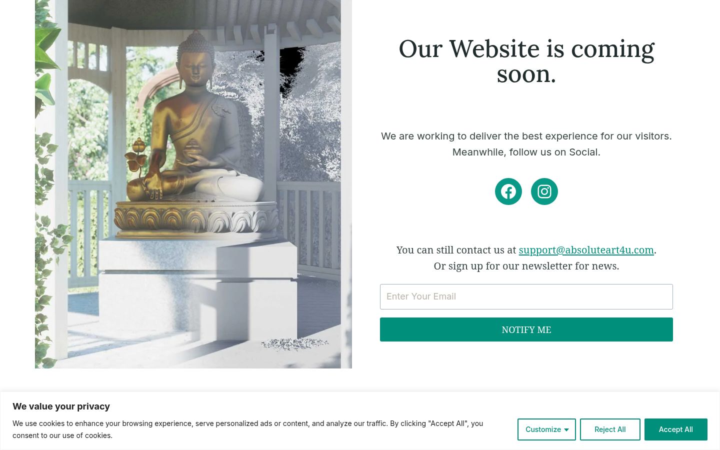 Screenshot of the consent banner shown before any interaction
