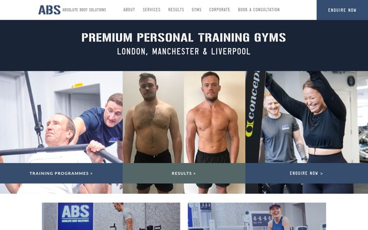 Screenshot of absolutebodysolutions.com