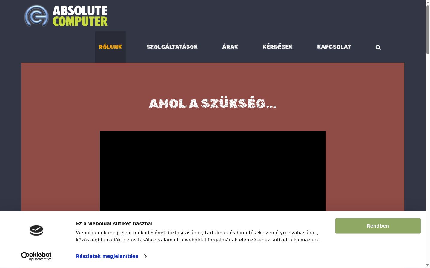 Képernyőkép a bármilyen interakció előtt megjelenő hozzájárulási bannerről