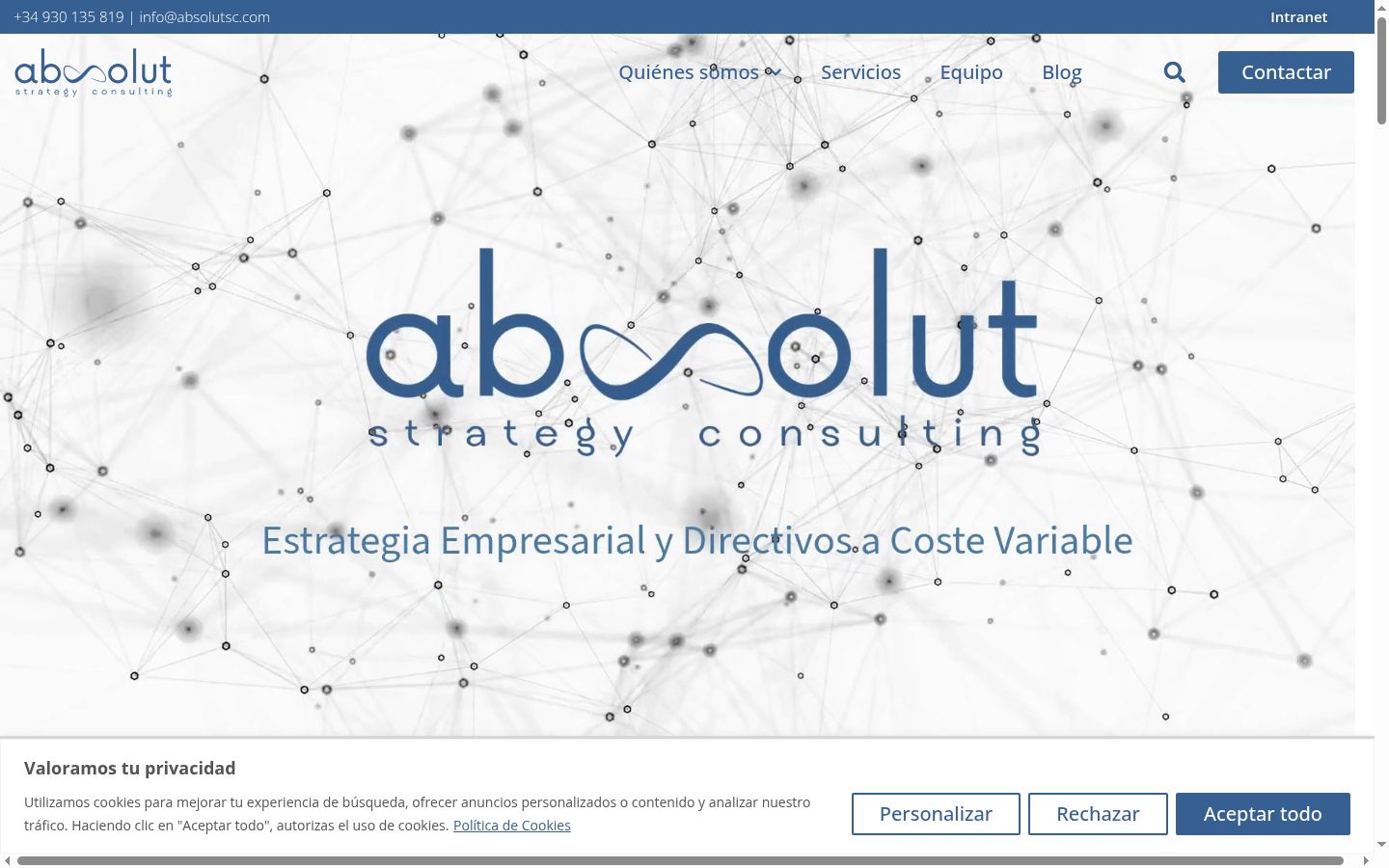 Screenshot of the consent banner shown before any interaction