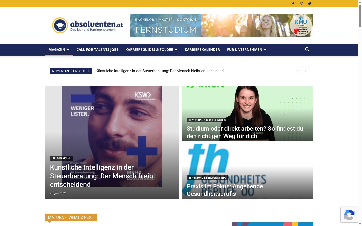 Screenshot des Einwilligungsbanners vor jeglicher Interaktion