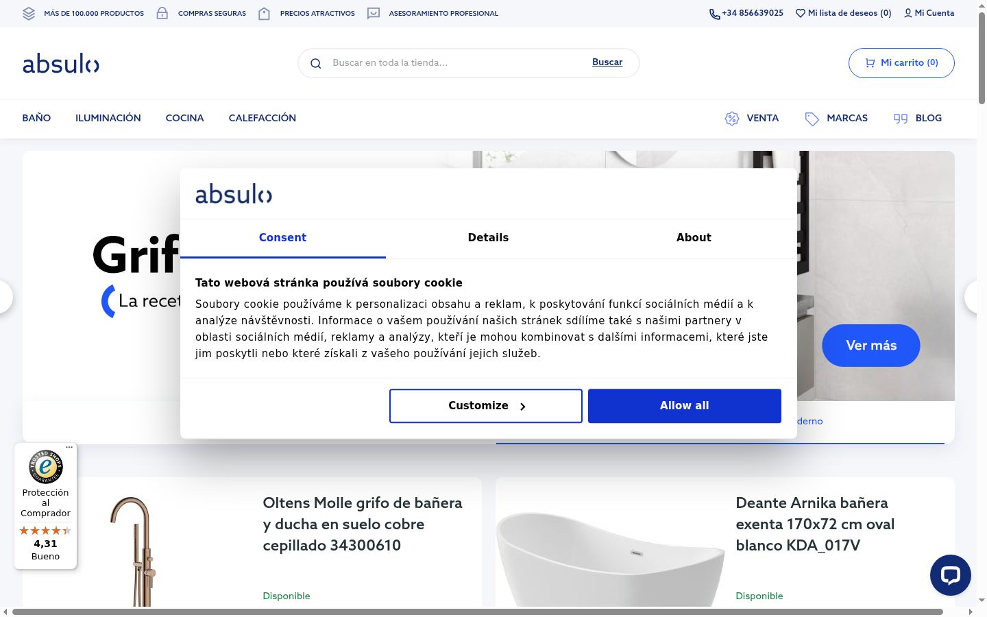 Zrzut ekranu banera zgody wyświetlanego przed jakąkolwiek interakcją