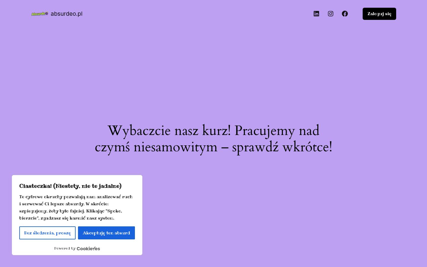 Screenshot del banner di consenso mostrato prima di qualsiasi interazione