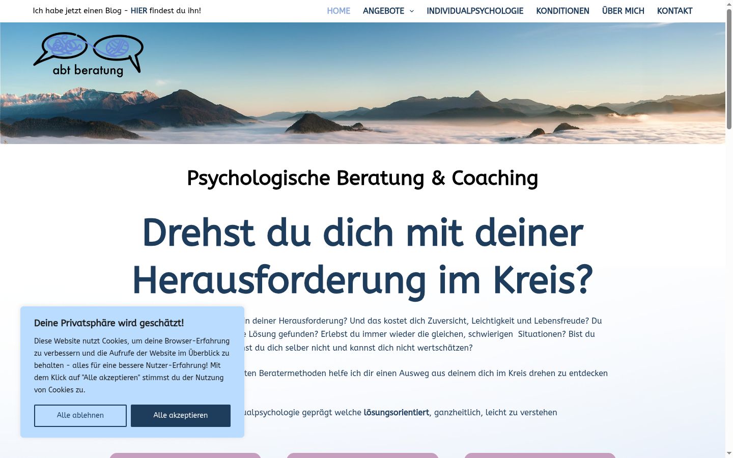 Screenshot of the consent banner shown before any interaction