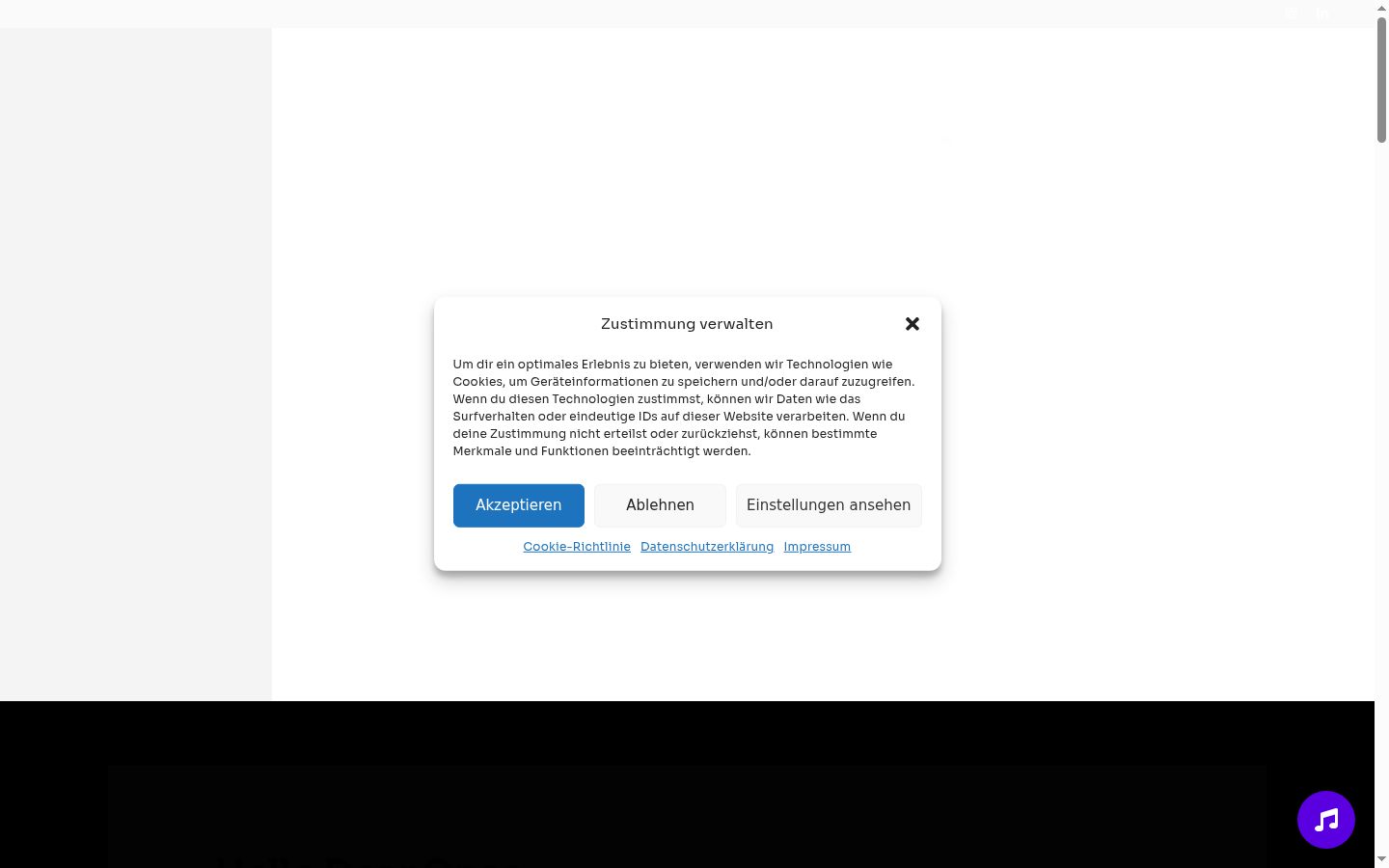 Snímka obrazovky banera súhlasu zobrazeného pred akoukoľvek interakciou