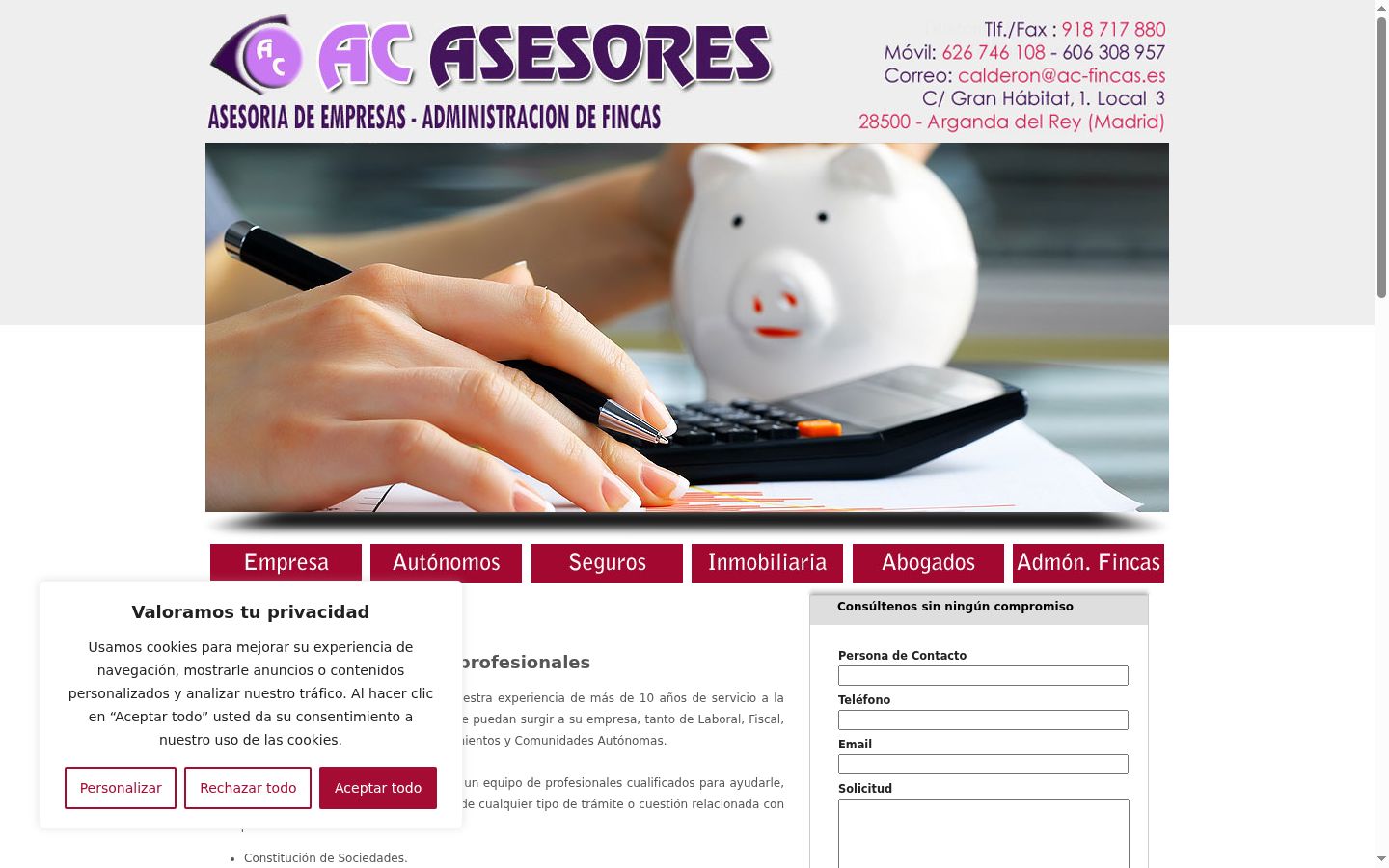 Screenshot tal-banner tal-kunsens muri qabel kwalunkwe interazzjoni