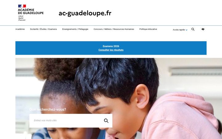 Zrzut ekranu ac-guadeloupe.fr