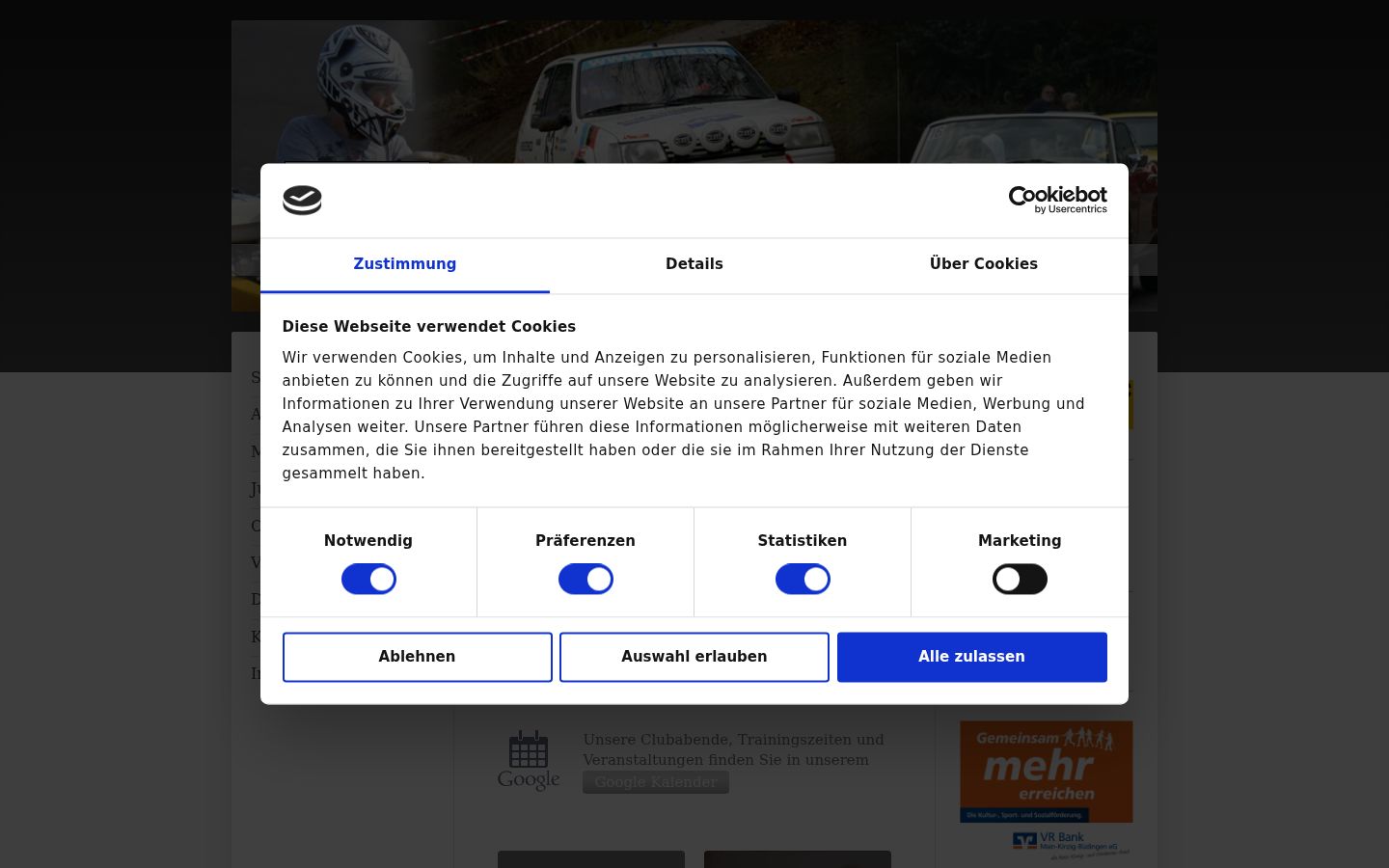Snímek obrazovky baneru souhlasu zobrazeného před jakoukoli interakcí