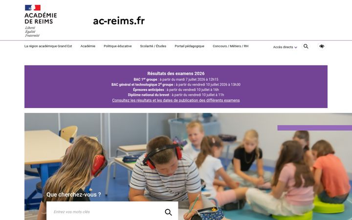 Screenshot of ac-reims.fr