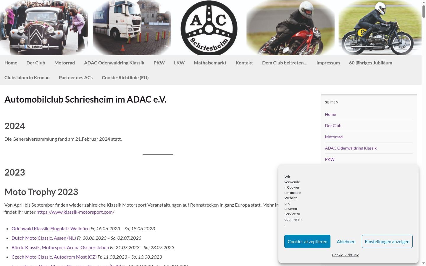 Capture d'écran de la bannière de consentement affichée avant toute interaction